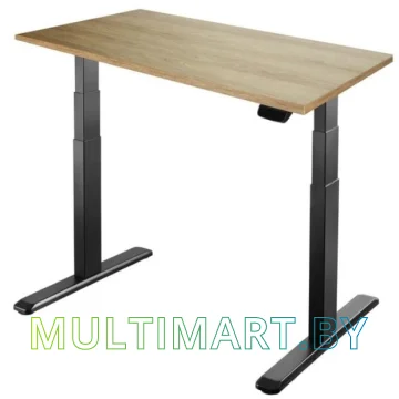 Стол для работы стоя ErgoSmart Unique Ergo Desk 1360x800x36мм (дуб натуральный/черный)